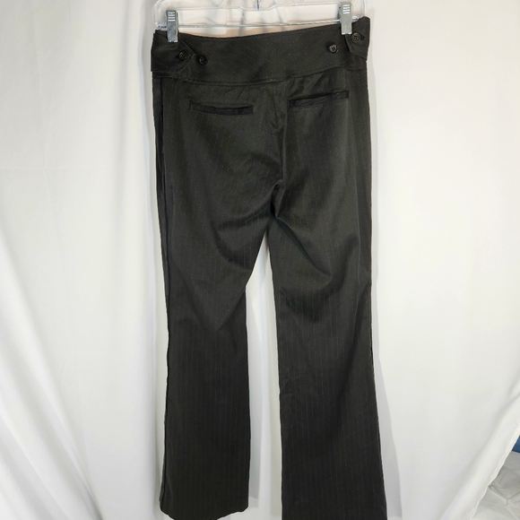 Tahari Black w/Stitching Pinstripes Wide Leg Dress Pants Size 2 - Picture 4 of 10